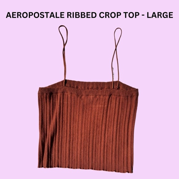 AEROPOSTALE RIBBED CROP TOP  - LARGE *Free with purchase* - Picture 2 of 3